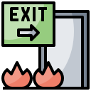 arrow, direction, door, emergency, exit, signaling, signs