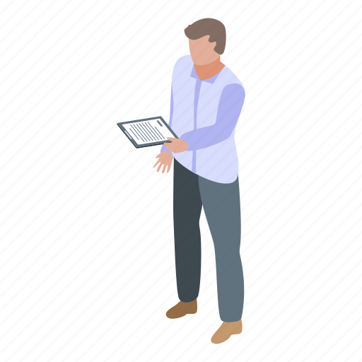 Business, cartoon, computer, isometric, manager, modern, purchasing icon - Download on Iconfinder