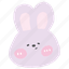 rabbit, bunny, animal, decoration, cute, purple, face 