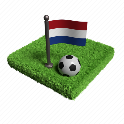 Netherlands, football, sport, game, soccer, play, flag 3D illustration - Download on Iconfinder