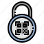 lock, smart, key, qr, code, scan, encryption 