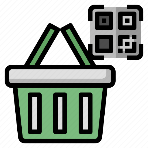 Market, shopping, qr, code, price, basket icon - Download on Iconfinder