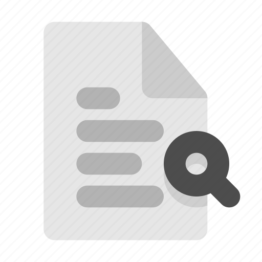 Document, evaluation, quality control, find, search, magnifying glass, sheet icon - Download on Iconfinder