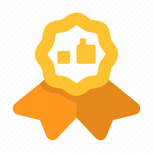 Like, hand, thumbs up, medal, badge, ribbon, reward icon - Download on Iconfinder