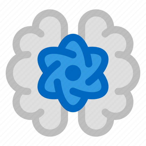 Atom, quantum computing, brain, artificial intelligence, science icon - Download on Iconfinder