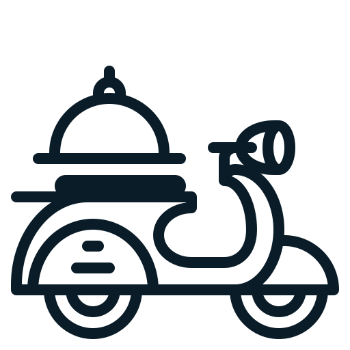 Delivery, food, motorcycle, scooter, transportation0 icon - Free download