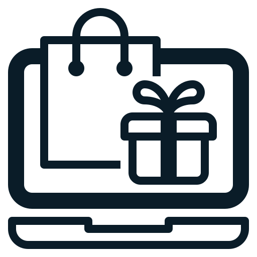 Gift, laptop, online, shop0, shopping icon - Free download