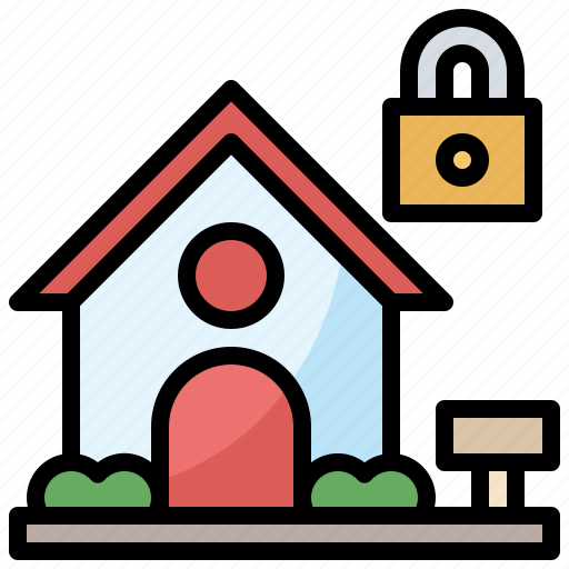 Home, house, key, lock, quarantine, safe icon - Download on Iconfinder