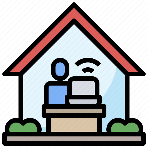 At, city, home, jobs, teleworking, working icon - Download on Iconfinder