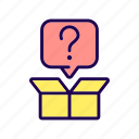 box, information, question, decision