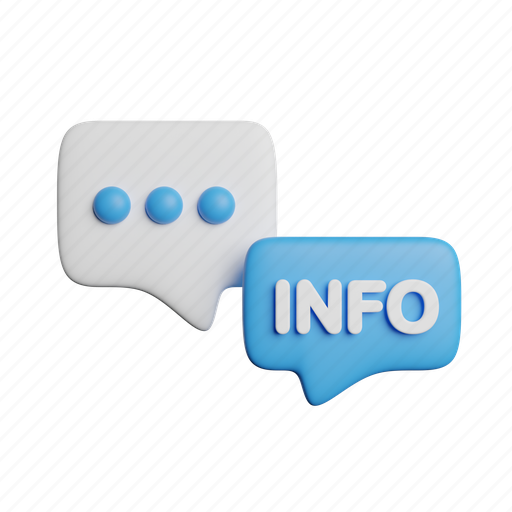 Information, front, info, support 3D illustration - Download on Iconfinder