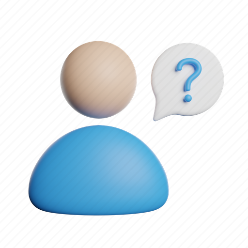 People, question, front, information, info, faq 3D illustration - Download on Iconfinder