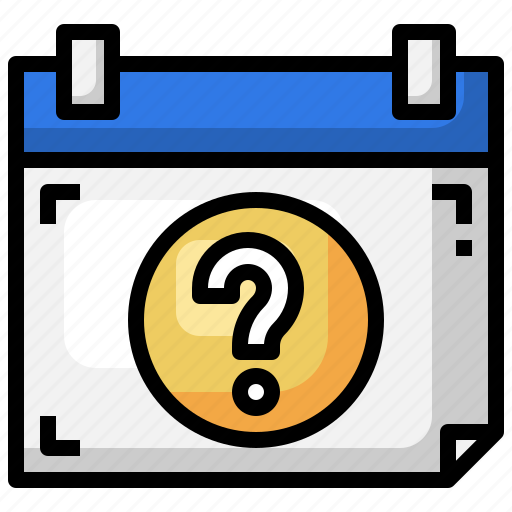 Calendar, question, quiz, time, date, mark icon - Download on Iconfinder