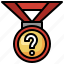 medal, question, mark, exam, reward, winner 