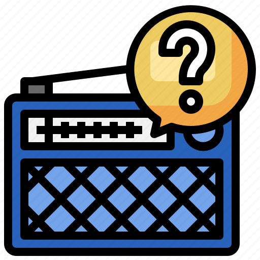 Radio, quiz, question, mark, transistor, ask icon - Download on Iconfinder