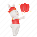 rabbit, chinese new year, lantern, bunny, flying lantern, 3d rabbit 