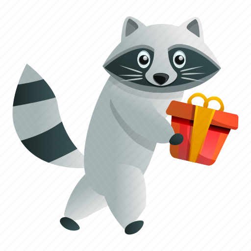 Baby, box, christmas, gift, raccoon, tree icon - Download on Iconfinder