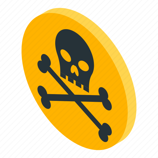 Cartoon, construction, cross, isometric, logo, radiation, skull icon - Download on Iconfinder