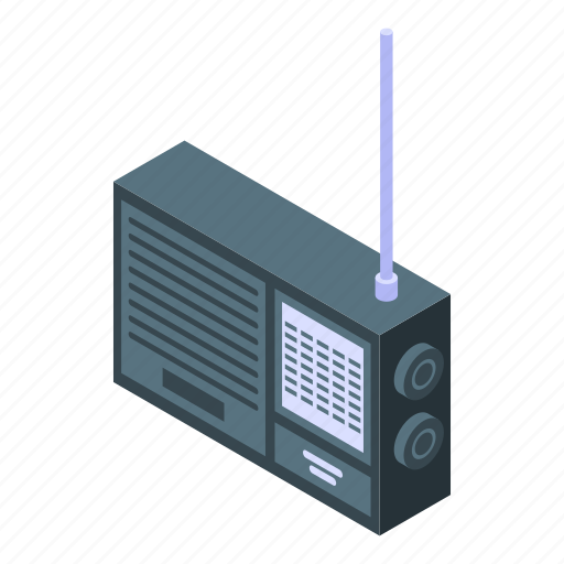 Cartoon, computer, hand, isometric, music, radio, stereo icon - Download on Iconfinder