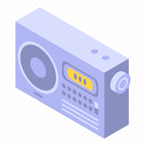 Business, cartoon, isometric, music, radio, retro, station icon - Download on Iconfinder