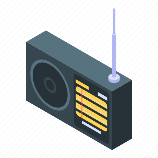 Antenna, cartoon, isometric, music, radio, retro, vintage icon - Download on Iconfinder