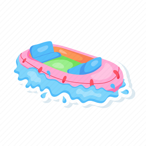 Rafting boat, cataraft, inflatable boat, motor raft, inflatable kayak icon - Download on Iconfinder