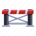 railroad, barrier, gate, roadblock