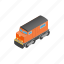 brown, cargo, colorful, colourful, isometric, locomotive, train 