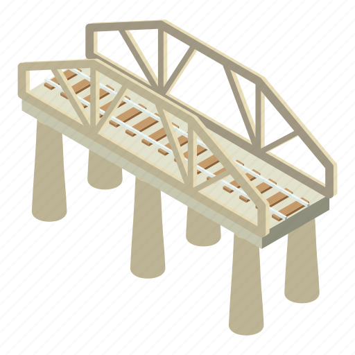 Railway, bridge, isometric icon - Download on Iconfinder