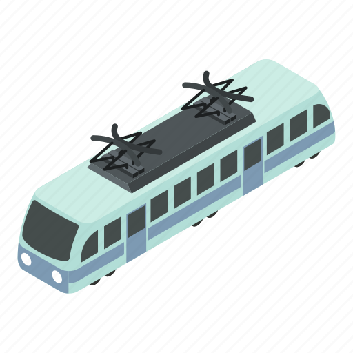 Electric, train, isometric icon - Download on Iconfinder