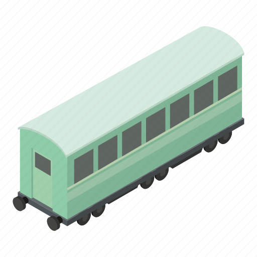Passenger, wagon, isometric icon - Download on Iconfinder