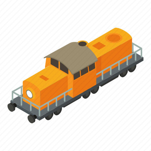 Engine, train, isometric icon - Download on Iconfinder