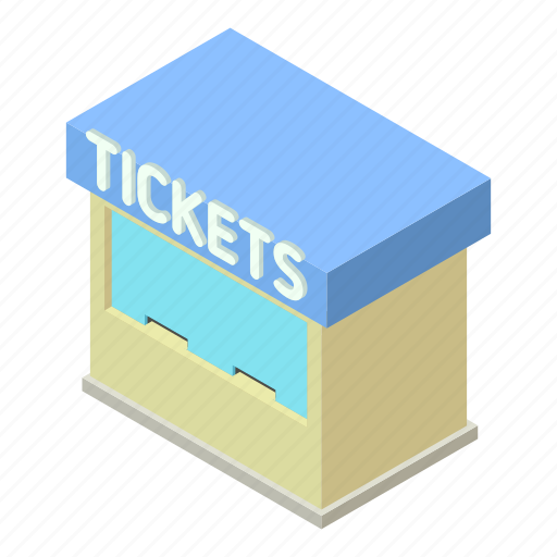 Railway, station, tickets, isometric icon - Download on Iconfinder