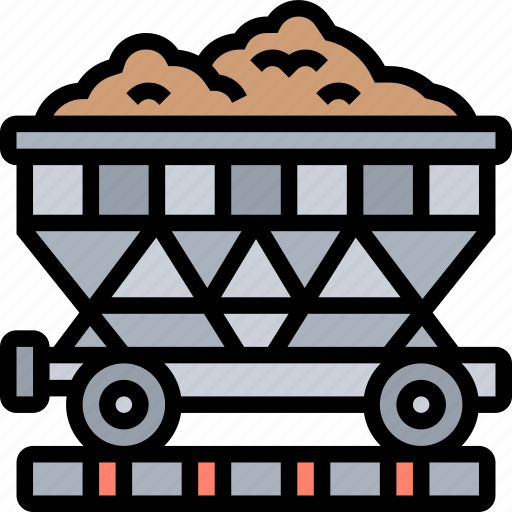 Coal, wagon, carriage, cart, mine icon - Download on Iconfinder