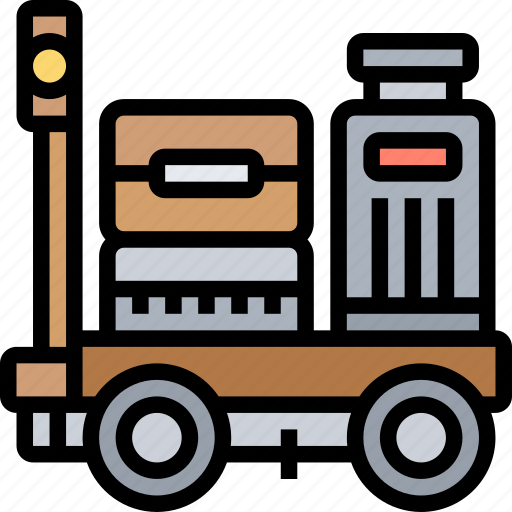 Luggage, baggage, trolley, carry, cart icon - Download on Iconfinder