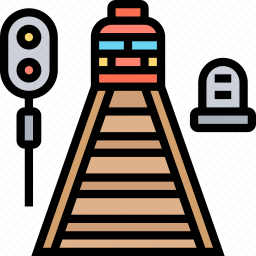 Railway, train, track, station, transport icon - Download on Iconfinder