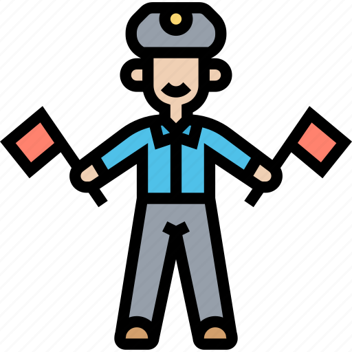 Guard, security, railroad, traffic, controller icon - Download on Iconfinder