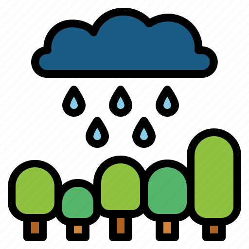 Cloud, forest, rain, rainy icon - Download on Iconfinder