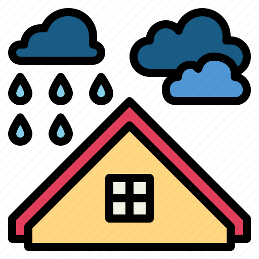 Cloud, house, rain, rainy icon - Download on Iconfinder