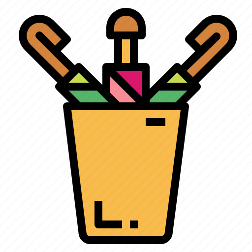 Bin, bucket, stand, umbrella icon - Download on Iconfinder