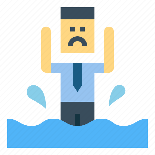 Disaster, flood, man, water icon - Download on Iconfinder