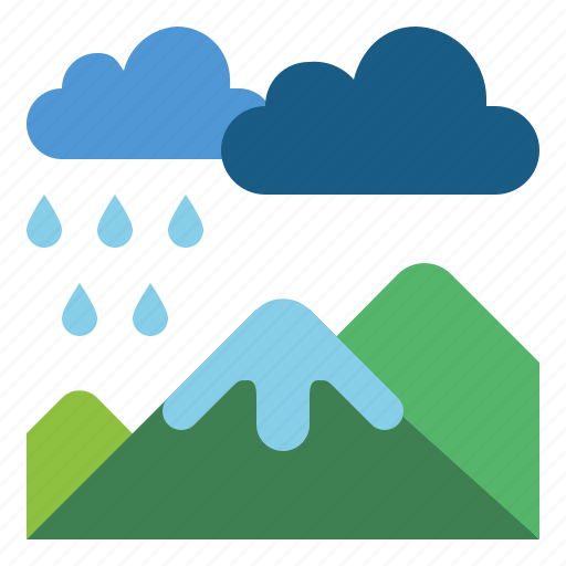 Cloud, mountain, rain, rainy icon - Download on Iconfinder