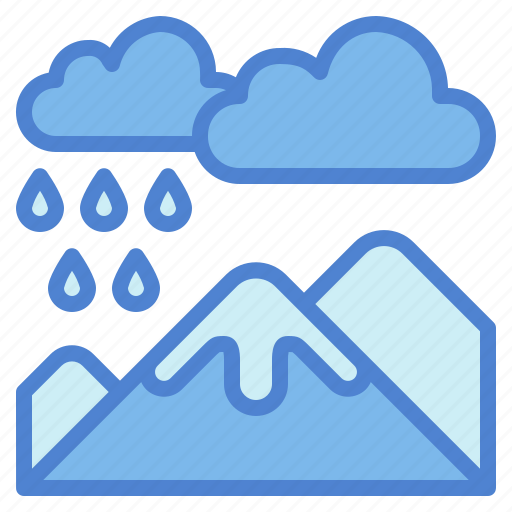 Cloud, mountain, rain, rainy icon - Download on Iconfinder