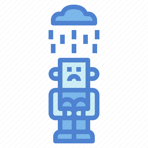 Cloud, man, rainy, sad icon - Download on Iconfinder