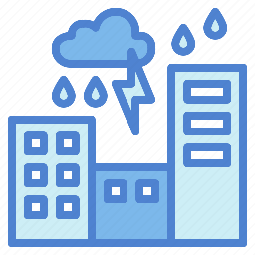 Cloud, rainy, storm, town icon - Download on Iconfinder