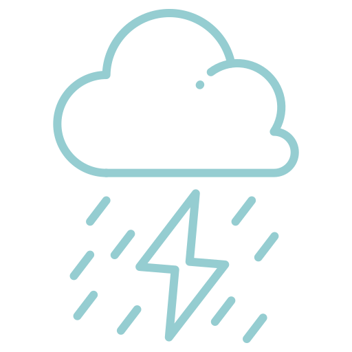 Heavy rain, rain, lighting, storm, thunder, weather icon - Free download