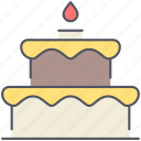 cake, birthday, celebration, dessert, party, present, sweet