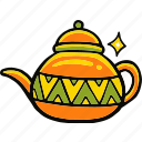 teapot, islamic, celebration, muslim, mubarak, vector, ramadan, culture, holiday