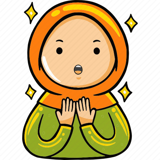 Muslim, woman, praying, islamic, background, celebration, mubarak icon - Download on Iconfinder