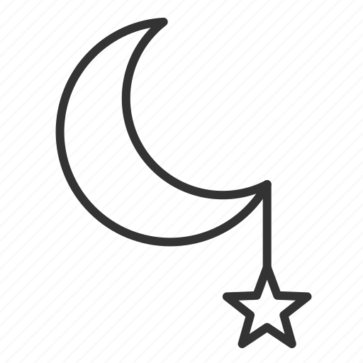 Moon, muslim, not eating, ramadan, star icon - Download on Iconfinder